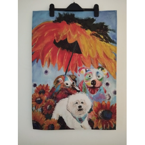 dogs-in-sunflower-field